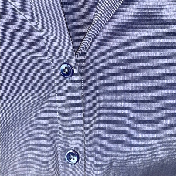 Women’s Faconnable blue fitted dress shirt sz S - Picture 3 of 4